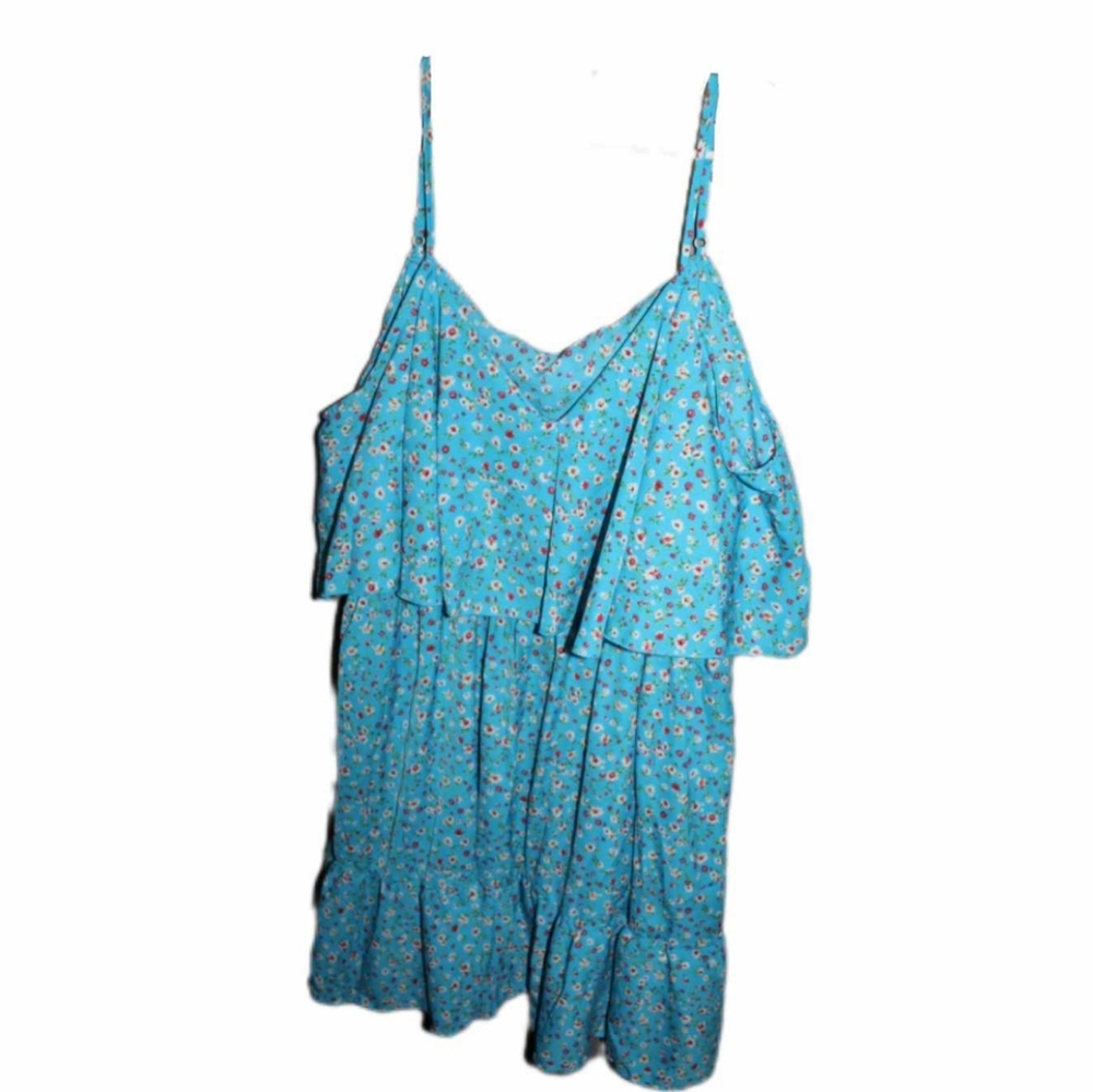 Women's Plus Size Spring Floral Dress - Picture 2 of 16